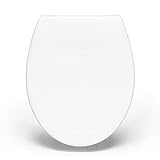 Bullseat® Toilettendeckel mit Absenkautomatik Abnehmbar weiß WC Sitz, Klodeckel Softclose, Klobrille, Toilettensitz, WC Deckel, Toilettenbrille, Oval
