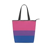 Große Kapazität Reisetaschen für Frauen Bisexuelle Sexualität Flagge Liebe Frauen Handtaschen für Frauen Arbeit Reisen Einkaufen 11 × 4 × 13,6 Zoll