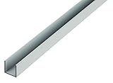Alberts 475659 U-Profil | Aluminium, natur | 1000 x 8 x 8