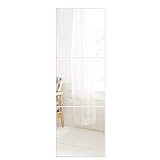 AUFHELLEN Wandspiegel 3 Stücke 40x40cm aus Glas Spiegel HD DIY Rahmenlos Spiegelfliesen an der Tür für Bad- oder Wohnzimmer (40x40cm, 3PCS)