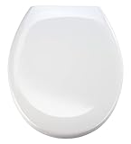 WENKO WC-Sitz Ottana Weiß, hygienischer Toilettensitz mit Absenkautomatik, WC-Deckel mit Fix-Clip Befestigung, aus antibakteriellem Duroplast