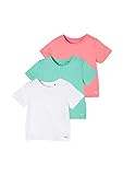 s.Oliver Unisex - Baby 3er-Pack T-Shirts aus Jersey white/petrol/pink 74