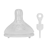 Silikon-Ersatznippel Babyflasche Hohe Elastizität Universalnippel Babyauslaufnippel Babynippel Silikonauslaufnippel für Neugeborene(S)