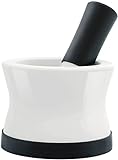 EZ-Grip Mörser mit Stößel aus Keramik und Silikon mit abnehmbaren & rutschfesten Silikon-Fuß – spülmaschinenfest von Cooler Kitchen | EINWEG