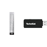 Technisat TechniControl II hochwertige Aluminium-Fernbedienung passend, Silber & TELTRONIC ISIO USB-Dualband- WLAN-Adapter (Stick zur drahtlosen Einbindung ins Heimnetzwerk) schwarz