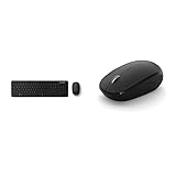 Microsoft Bluetooth Desktop (Set mit Maus und Tastatur, deutsches QWERTZ Tastaturlayout, schwarz, kabellos) & Bluetooth Mouse Schwarz