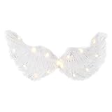 BESPORTBLE Kleine Engel Flügel LED Plume Engel Flügel Leistung Prop Flügel Engel Flügel Kostüm Zubehör ( Warmes Licht )