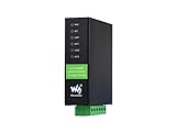 Waveshare 2-Ch RS485 to POE Ethernet Serial Server, 2-Channel RS485 Independent Operation, 2X POE Ethernet Port, Rail-Mount Industrial Isolated Serial Module, Bidirectional Transparent Transmission