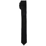 Yolev Schwarze Krawatte Einfarbig Herren Krawatte 4cm Schmale Krawatte Vorgebunden Verstellbar Eng Anliegend Geeignet für Herren Hochzeit Abschlussfeier Schuluniform