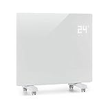 Klarstein Bornholm Single Smart - Konvektionsheizgerät, LED-Display, Touch-Display, Timer, App-Steuerung, 2 Heizstufen 500 & 1000 Watt, Thermostat 5-45°C, Eco-Modus, Temperaturanzeige, weiß