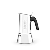 Bialetti - New Venus Induction, Edelstahl Herd Espresso-Kaffeemaschine, Geeignet für Alle Herdarten, 6 Tassen, Aluminium, 235 milliliters Silber