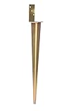 L Einschlaghülse Pfostenträger zum Einschlagen Anker Einschlagbodenhülse Gold Feuerverzinkt Bodenhülse für Konstruktionen (L 600 mm)
