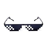SouiWuzi Sonnenbrille Pixelated Mosaik Gläser Party Brille MLG Shades Schwarz, Schmuckdekoration