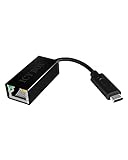 Icy Box IB-AC535-C Netzwerkadapter USB Type-C auf Ethernet LAN (10/100 Mbit/s), Windows/Mac OS/Linux/Android, Schwarz