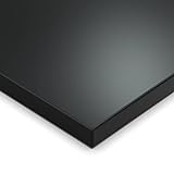 AUPROTEC Tischplatte 19mm schwarz 900 mm x 600 mm Holzplatte melaminharzbeschichtet Spanplatte mit Umleimer ABS Kante Auswahl: 90x60 cm