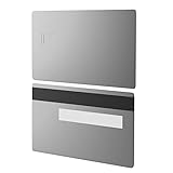 Leere Kreditkarte, 2 Stück Edelstahl Metall Kreditkarte Leere Karte 4442 Chip-Steckplatz Mit Hico 3 Track Magnetstreifen, Business Ic Smart Card Diy Logo Gravur (Silber)