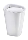 WENKO Badhocker Candy eckig Weiß, schöne Sitzgelegenheit mit integriertem Wäschesammler, Hocker mit Stauraum für Badezimmer, Gäste-WC & Schlafzimmer, BPA-frei, Fassungsvermögen 20 L, 35 x 50 x 35 cm