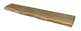 Wandregal, Eiche, massiv, Holz, Regal, Baumkante, rustikal Wandboard (30cm mit Baumkante)