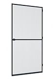 Windhager Insektenschutz Spannrahmen-Tür Fliegengitter Alurahmen für Türen, Selbstbausatz 100 x 210 cm, Anthrazit, 04307