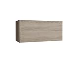Furnitech Wohnwand Wohnzimmer | Hängend Wohnwand Modern | Wohnzimmer Schrankwand mit Regale und TV Schrank | Wohnzimmer Möbel (GS4, Sonoma Eiche)