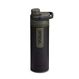 GRAYL 500-CMP UltraPress 473 ml (16 oz) Trinkwasserfilter Flasche - Wasserfilter für Outdoor Wandern, Camping, Survival und Reisen, Camp Black, One Size