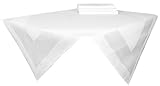 Zollner 4er-Set Damast Mitteldecke, Baumwolle, 100x100 cm, Atlaskante, weiß