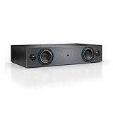 Nubert nuBox AS-225 Soundbar Testsieger | Schwarze Soundbar mit Grauer Front | Soundplate für Streaming | TV-Lautsprecher mit Bluetooth aptX | Soundbase mit 2 Wege Technik | vollaktive Stereobase