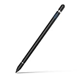 Stylus Pen, wiederaufladbarer aktiver kapazitiver Eingabestift(Pencil) für iPad 9th/8th/7th/6th Gen, iPad air 1/2/3/4, iPad pro 11, iPad pro 12.9, iPad 9.7, iPad Mini und Android Tablets, Schwarz