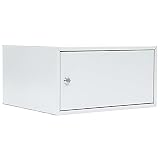 Rottner Wertfach Home Case 4, Zylinderschloss, Lichtgrau, BxH 370x190 mm, Befestigungsmaterial inklusive, 1 Fachb