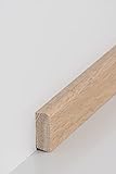 Holzfußleiste 16 x 40 mm abgerundet Eiche lackiert 240 cm Fußleiste Fußbodenleiste Sockelleiste Abschlussleiste Parkett Teppich Südbrock