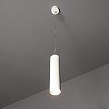 EYE Moderne Pendelleuchte Weiß Zylinder GU10 Ø5,5cm runde Esszimmerlampe Hängeleuchte Küche