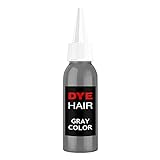 SYNYEY Schwarzgraue Haarfärbecreme,Einfach, schnell, semi-permanente Haarfarbe mit voller Deckkraft | Lila/Weinrot/Schwarz/Grau/Weiß/Graubraun(30g)