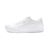 PUMA Damen Carina L Sneakers, White White Silver, 38 EU