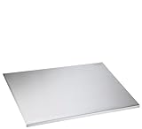 Zassenhaus Küchenarbeitsplatte Edelstahl 60 x 50cm, mit praktischer Rand-Skalierung in cm, Anschlagkante für sicheres Arbeiten