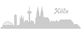 Samunshi® Wandtattoo Köln Skyline verschiedenen Größen und Farben lieferbar Wand Aufkleber wallart in 7 Größen und 25 Farben (100x30cm silbermetalleffekt)