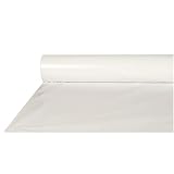 Papstar Tischdecke / Tischtuchrolle weiß (1 Stück), aus LDPE Folie, 50 x 0.8 m, abwaschbar, robust, feuchtigkeitsresistent, für Haushalt oder Feierlichkeiten, #10589