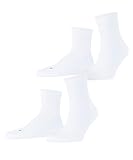 FALKE Unisex Socken Run 2-Pack U SO Baumwolle atmungsaktiv 2 Paar, Weiß (White 2000), 39-41