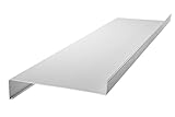 empasa Aluminium Fensterbank Fensterbrett für außen Ausladung 165 mm in verschiedenen Längen weiß, silber, dunkelbronze, anthrazit