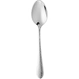 WMF Sitello Menülöffel 21,3 cm, Cromargan Edelstahl poliert, Esslöffel, Esslöffel, Suppenlöffel, Hammerschlag, ergonomisch, glänzend, spülmaschinengeeignet, silb