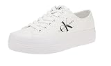 Calvin Klein Jeans Damen Vulcanized Sneaker Vulc Flatform Essential Mono Plateau, Weiß (White), 38