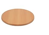 Bolero GG642 runde Tischplatte aus Buchenholz, 30 x 600 mm, für Küche, Restaurant, Café, Esszimmer,Beech