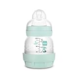 Mam Easy Start Anti-Kolik-Babyflasche mit Sauger Mis 0, 0+ Monate, 130 ml, hellblau