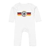 Shirtgeil Deutschland Trikot Baby Adler Fanartikel Baby Strampler Strampelanzug 12M WeiÃŸ