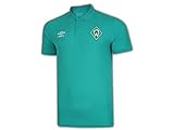 UMBRO Werder Bremen Travel Polo Jersey grün SVW Fan Shirt Werder Poloshirt, Größe:M