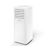 SHARP UL-C09EA-W tragbare Klimaanlage für Räume von 12 bis 18 qm (Luftentfeuchter-Funktion, BTU 9.000, inkl. Fernbedienung), Weiß
