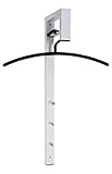 HAKU Möbel Wandgarderobe Chrom, weiß, Metall - Maße: B 4 cm x H 70 cm x T 20 cm, Style: M