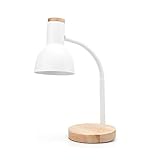 Z·Bling LED Leselampe im klassischen Holz-Design, Schreibtischlampe, Tischleuchte Verstellbare, Augenfreundliche Leselampe, Arbeitsleuchte, Bürolampe, Nachttischlampe