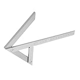 150 X 130 mm Zentrierwinkel Mittenfinder, Mittelmarkierungslehre Winkelmessgerät Zentrierwinkelsucher Metall Winkelmesser Mittellehre Zentrierlehre Zentrumsfinder Center Finder Ruler T