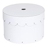 Bigso Box of Sweden WILMA 2er-Set runde Aufbewahrungsbox mit Deckel – Ordnungsbox mit Deckel für Kleidung, Spielzeug usw. – Dekorative runde Box aus Faserplatte und Papier – weiß