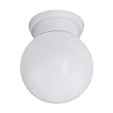 EGLO Deckenlampe Durelo, 1 flammige Deckenleuchte modern, Wohnzimmerlampe aus Kunststoff und Glas, Küchenlampe in Weiß, Flurlampe Decke mit E27 Fassung